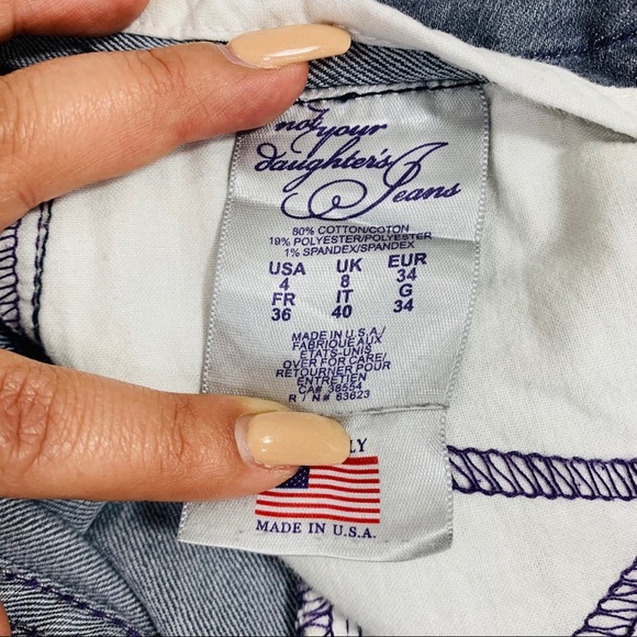 NYDJ Grey Lift & Tuck Jeans Folded Cuff Straight 4 - Picture 11 of 13